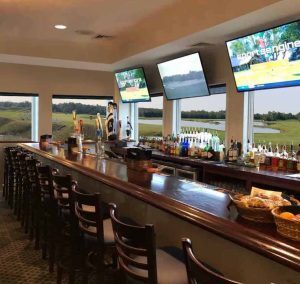 Bar at new golf shop